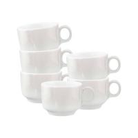 KAFFEETASSEN Sento Home Aura white 210 ml 6er Set - Weiß, Keramik (0.21L) - Seltmann Weiden
