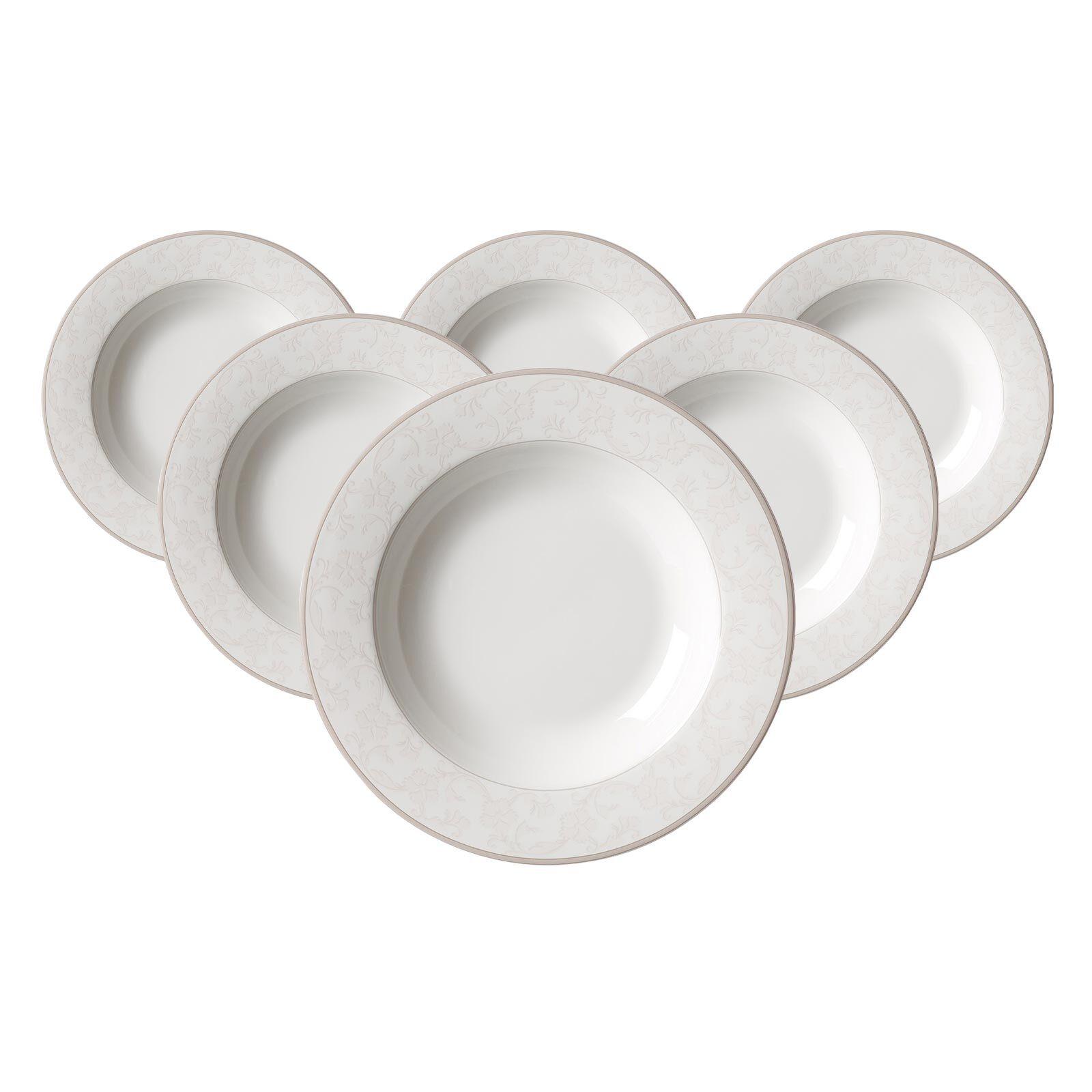 SUPPENTELLER Isabella beige ø 21,5 cm 6er Set - Beige, Keramik (21.5cm) - Ritzenhoff Breker
