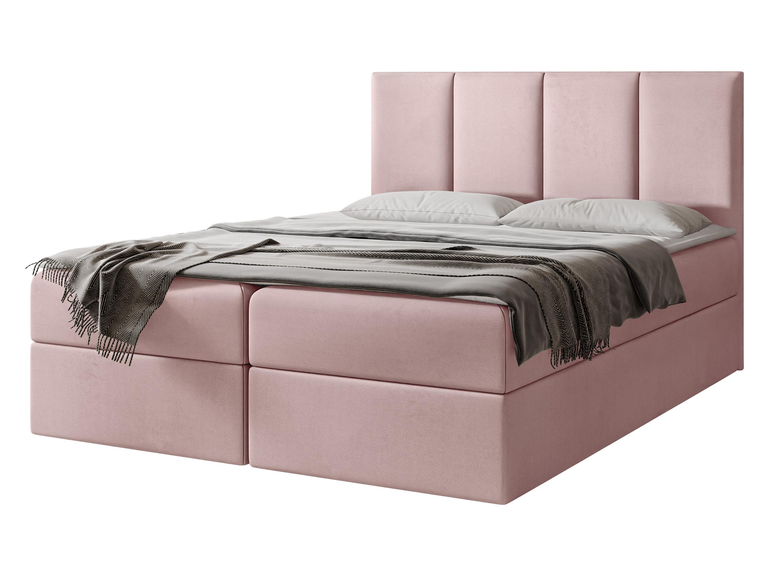 BOXBETT Rebos - H3 - Rosa, Holz/Textil (160/200cm) - MIRJAN24