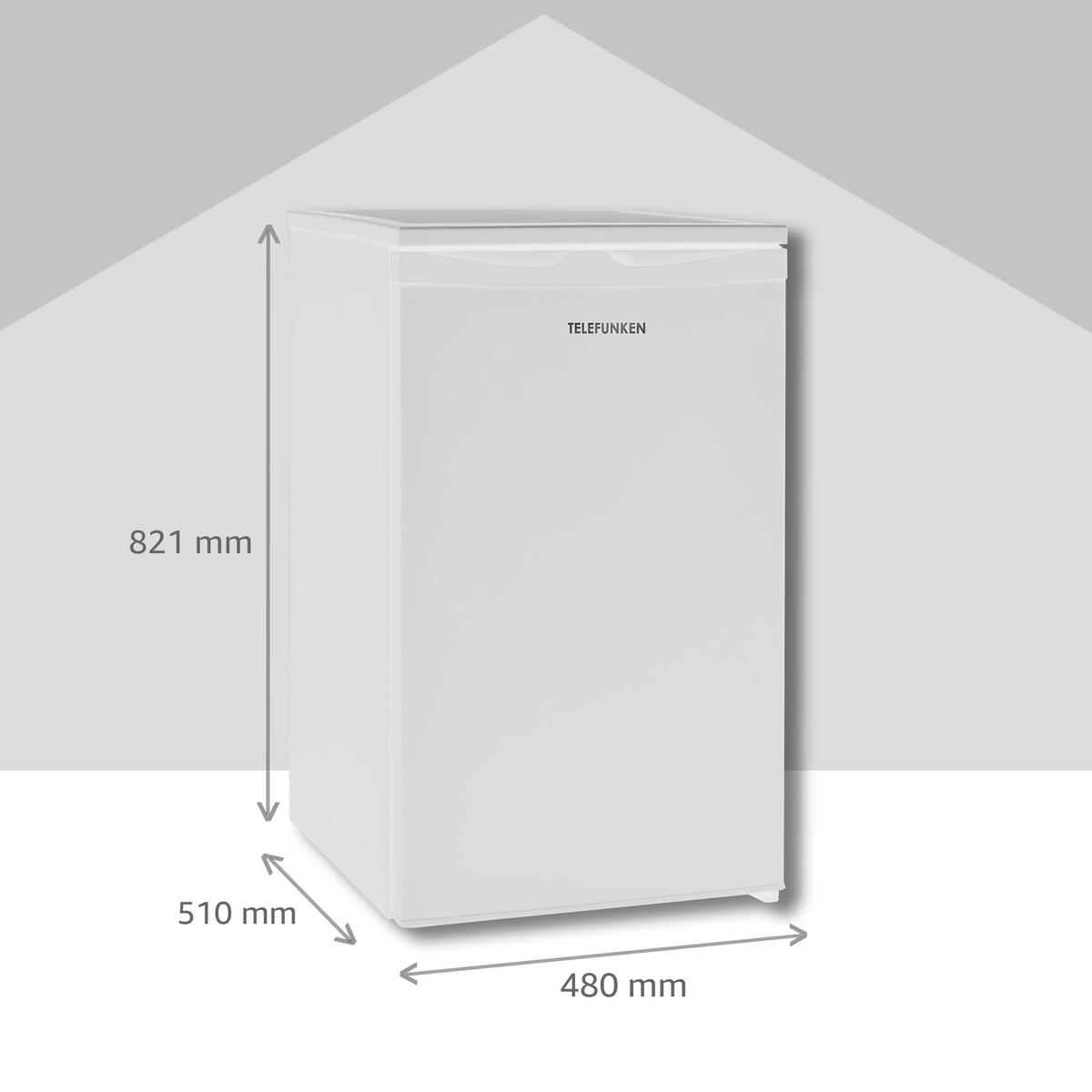 GEFRIERSCHRANK, 63 Liter Nutzinhalt, 4-Sterne, klein, leise, weiß, CF-34-101-W - Weiß, Kunststoff/Metall (48/82.1/51cm) - Telefunken