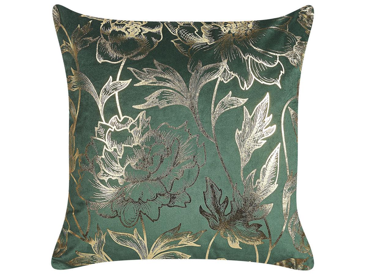 DEKOKISSEN 2er-Set Smaragdgrün 45/45 cm Daffodil - Smaragdgrün, Textil (45/45cm) - Beliani
