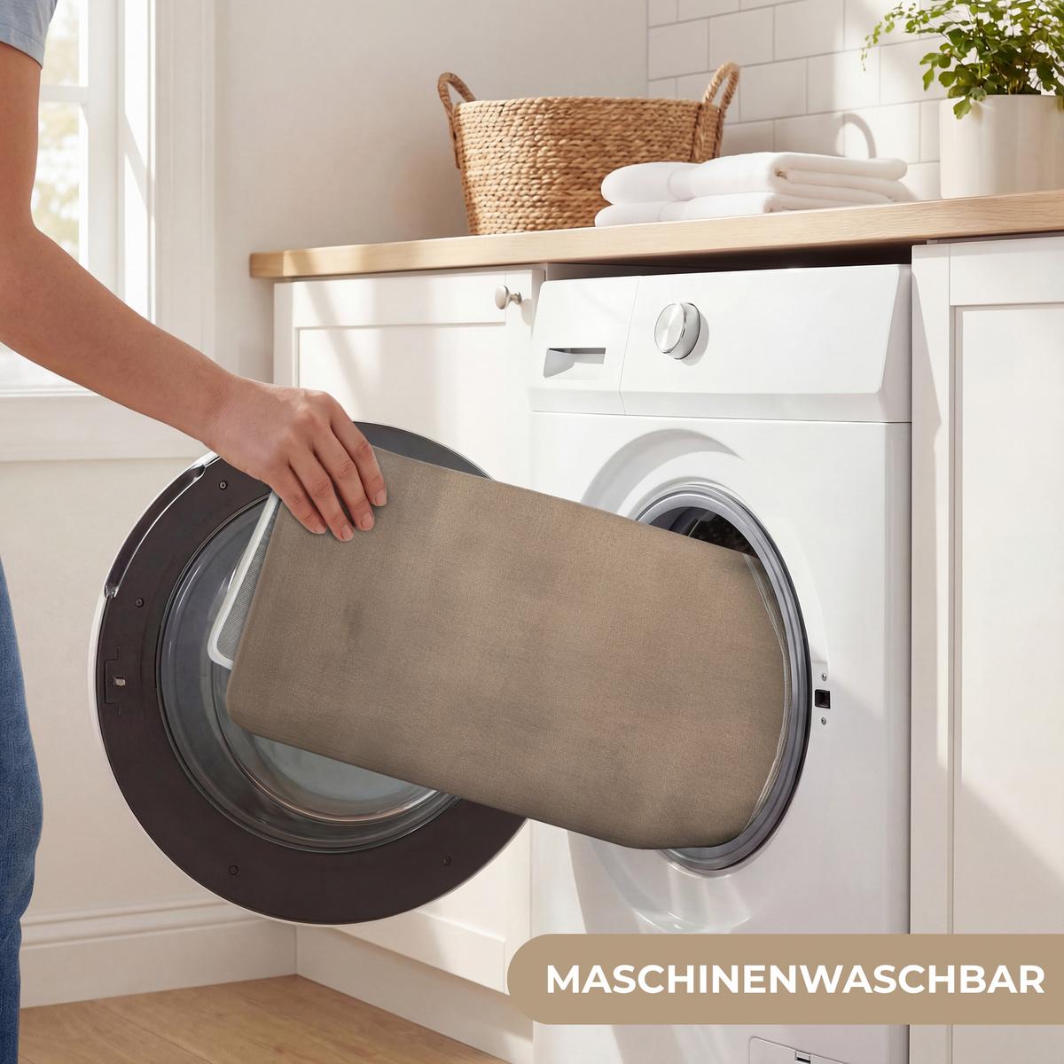 BADEMATTE Farbe - Braun - Japandi 90x60 cm - Mokka, Textil (90/60cm) - OnlyWow