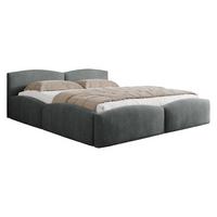 POLSTERBETT Mirala - Eichefarben/Grau, Holz/Textil (180/200cm) - MIRJAN24