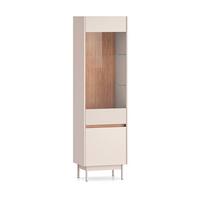 VITRINE Connie Kaschmir und Holz - Beige, Holzwerkstoff (54.9/192.8/40cm) - Petits-meubles