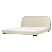 POLSTERBETT mit Lattenrost 180x200 cm Beige Roisel - Creme, Textil (180/200cm) - Beliani