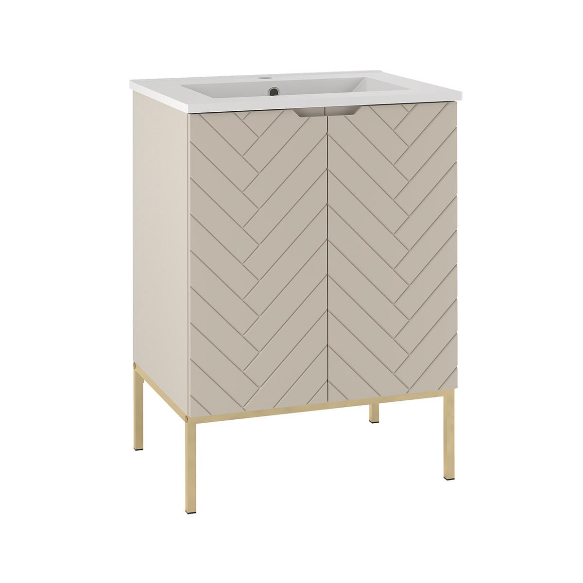WASCHTISCH 60cm Daria Kaschmir - Beige, Holzwerkstoff (60/84/45.8cm) - Petits-meubles
