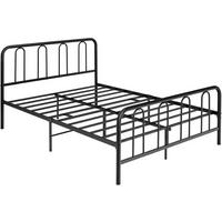 BETTRAHMEN Metallbett Schwarz - Schwarz, Metall - COSTWAY