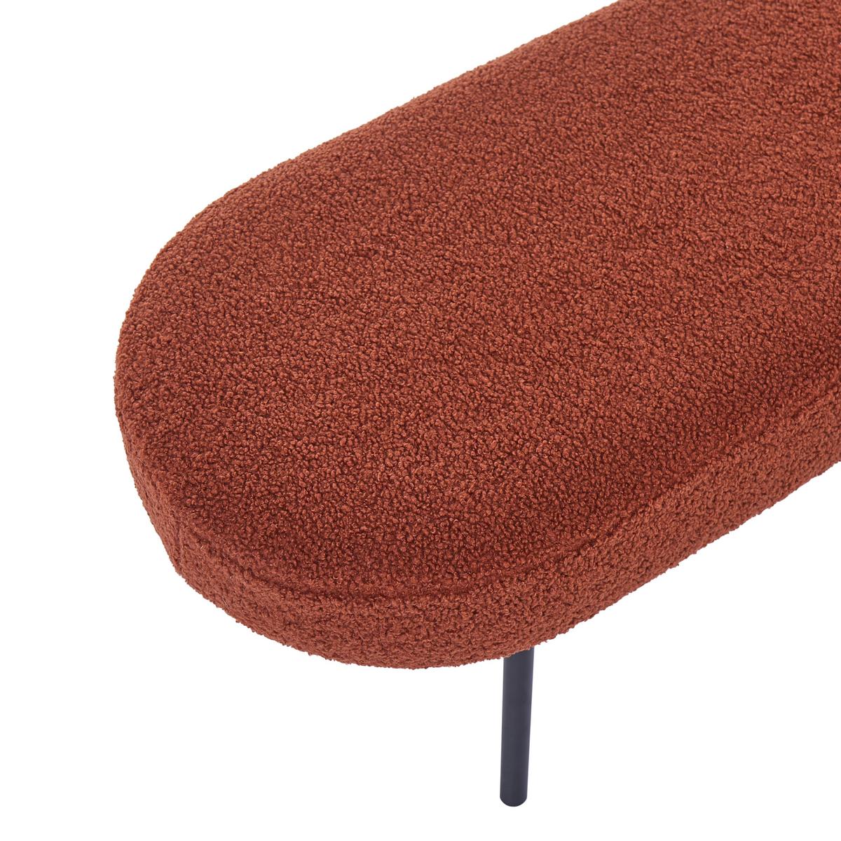 POLSTERBANK Bouclé Goldbraun Wolfeboro - Goldfarben, Textil (98/38/35cm) - Beliani