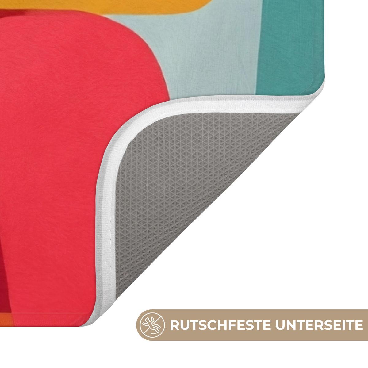 WC-VORLEGER Formen - Bunt - Abstrakt - Flugzeuge WC Teppich 50x80 cm - Multicolor, Textil (50/1cm) - OnlyWow