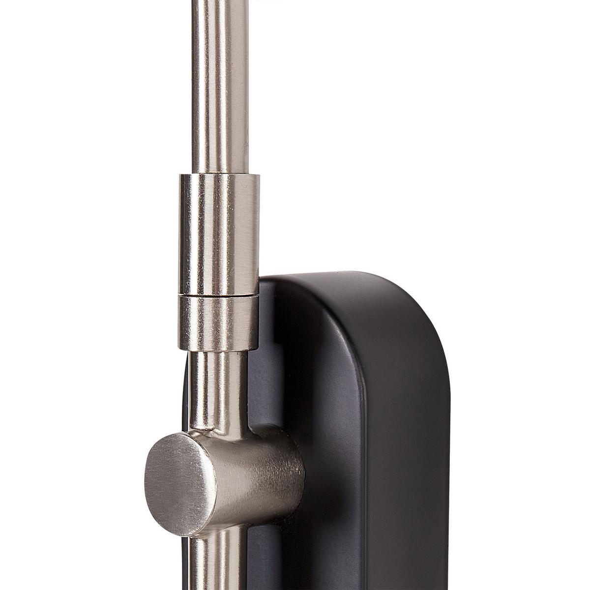 WANDLAMPE Schwarz/Silber Sissa - Silberfarben/Schwarz, Metall (20/44/35cm) - Beliani