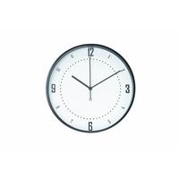 WANDUHR Design Weiß 30/30 cm - Schwarz/Weiß, Glas/Holzwerkstoff (30/30/5cm) - ONZENO