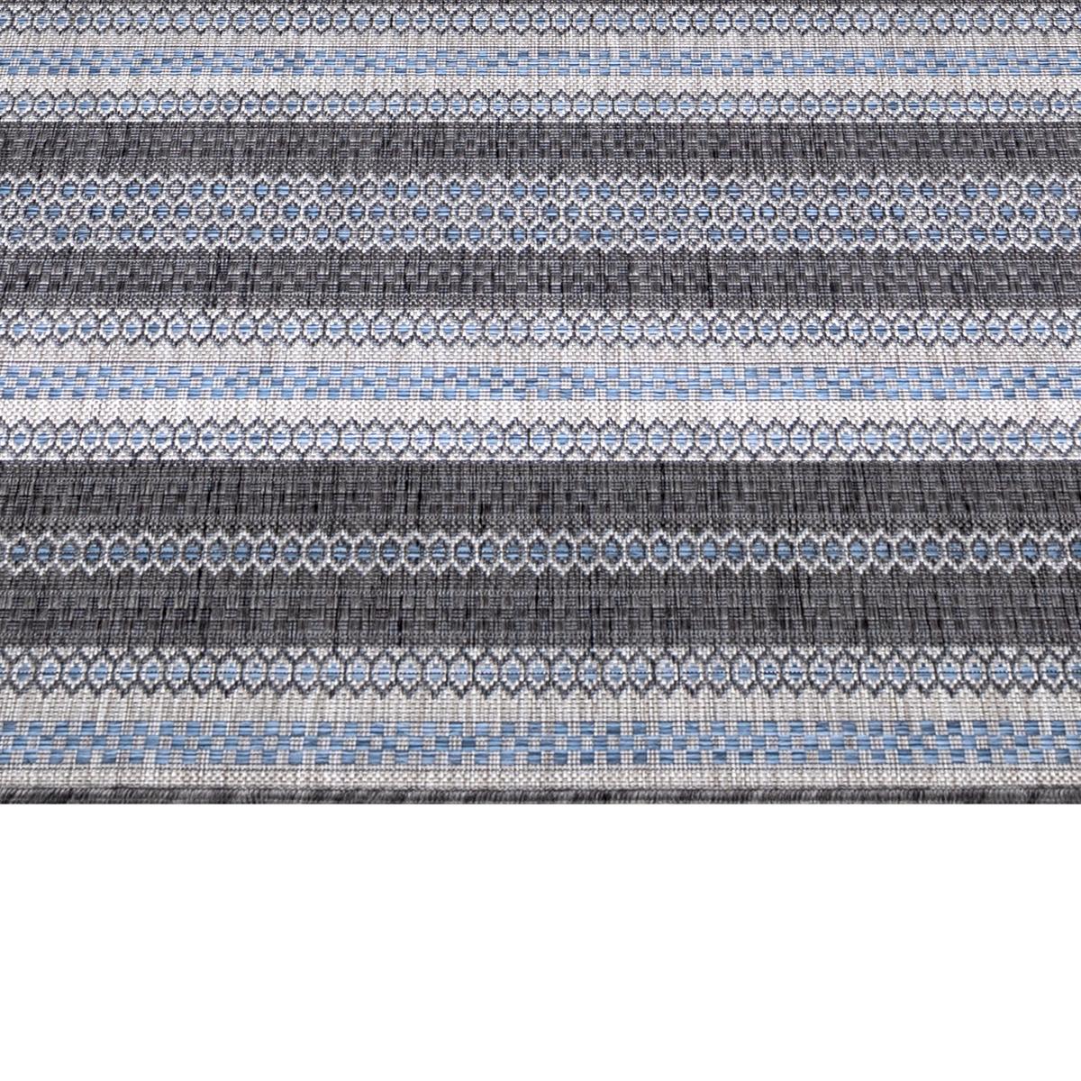 TEPPICH Outdoor SARNTAL in Schwarz, im Vintage-Stil, 120 x 170 cm - Grau, Textil (120/170cm) - KADIMA DESIGN