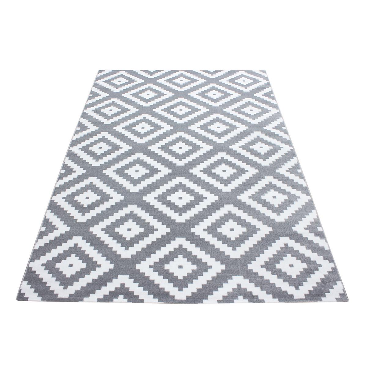 TEPPICH Kurzflor INN in Grau, geometrisch, 120 x 170 cm - Grau, Textil (170/120cm) - KADIMA DESIGN