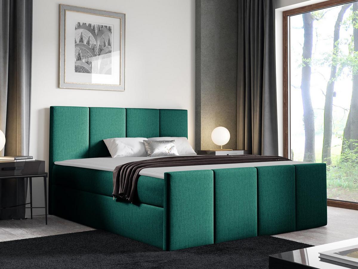 BOXBETT Lars - H3 - Jadegrün, Holz (160/200cm) - MIRJAN24