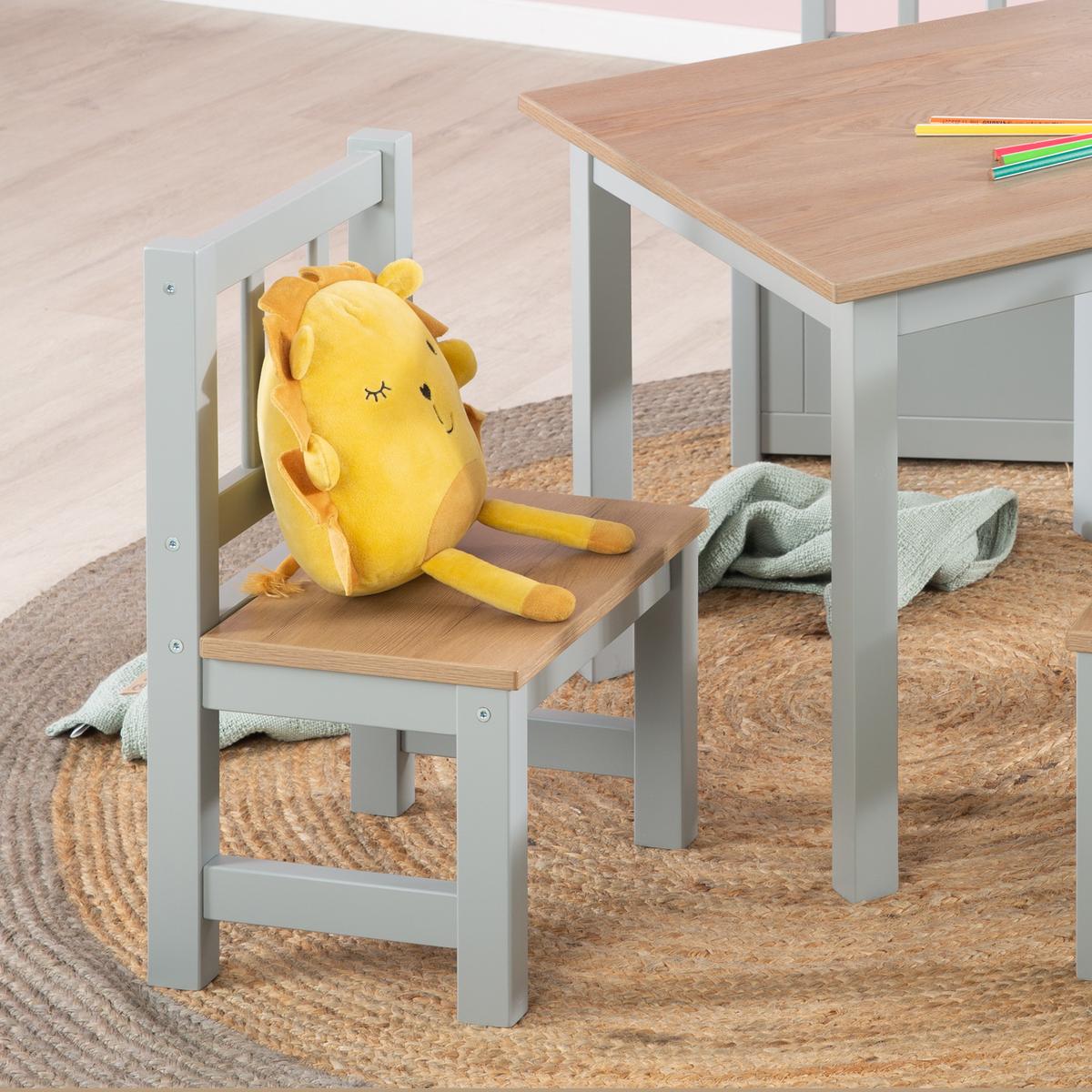 KINDERSITZGRUPPE Woody - Taupe/Sonoma Eiche, Holzwerkstoff (56/49/56cm) - Roba