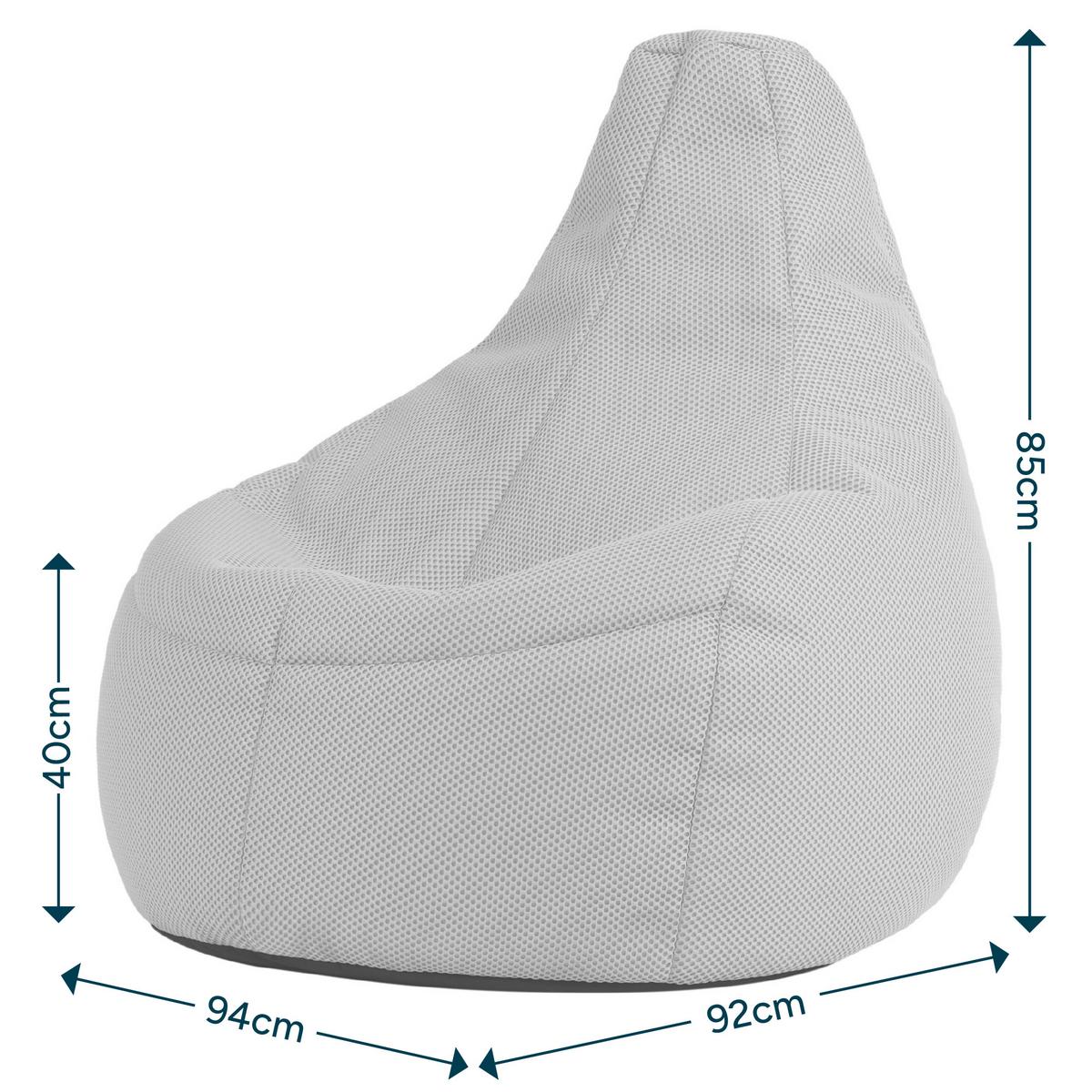SITZSACK Dalton Techmesh Gaming XXL - Schwarz, Textil (94/85/92cm) - icon
