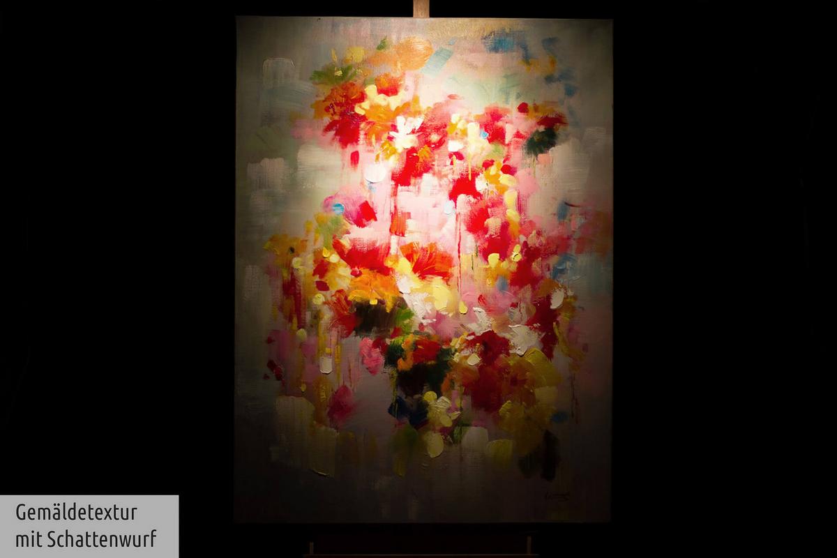 ÖLGEMÄLDE 80/120 cm - Blau/Gelb, Holz/Textil (80/120cm) - KUNSTLOFT