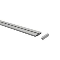 GARDINENSCHIENE Slimline 100 cm, 1-/2-läufig Silbergrau - Silberfarben/Alufarben, Metall (4/1.1/100cm) - INTERDECO