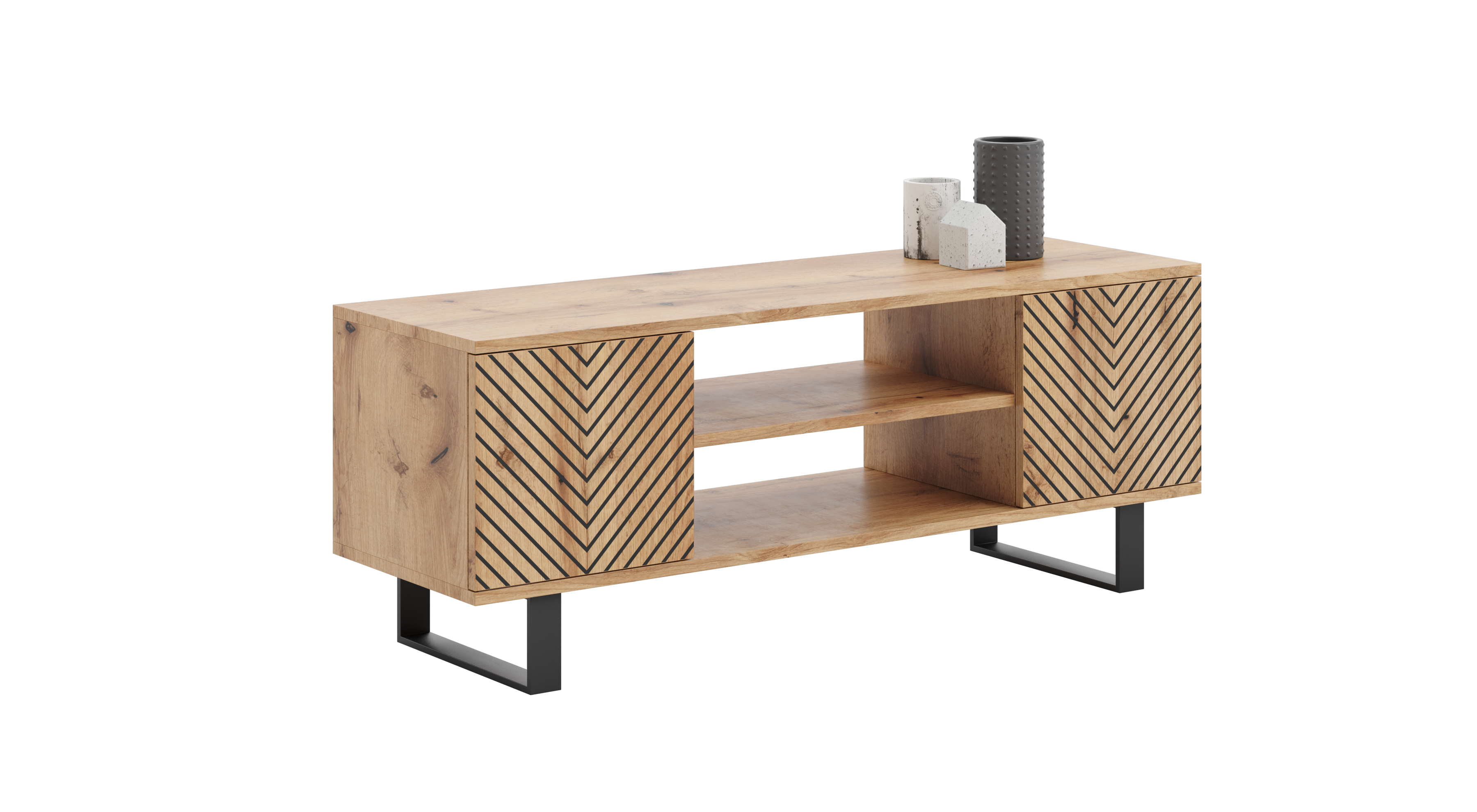 LOWBOARD Focus - Eichefarben, Holzwerkstoff (40/49/155cm) - RAUMHIRSCH FURNITURE