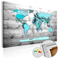 PINNWANDBILDER Blau 60/40 cm - Blau/Grau, Naturmaterialien/Textil (60/40cm) - KUNSTLOFT