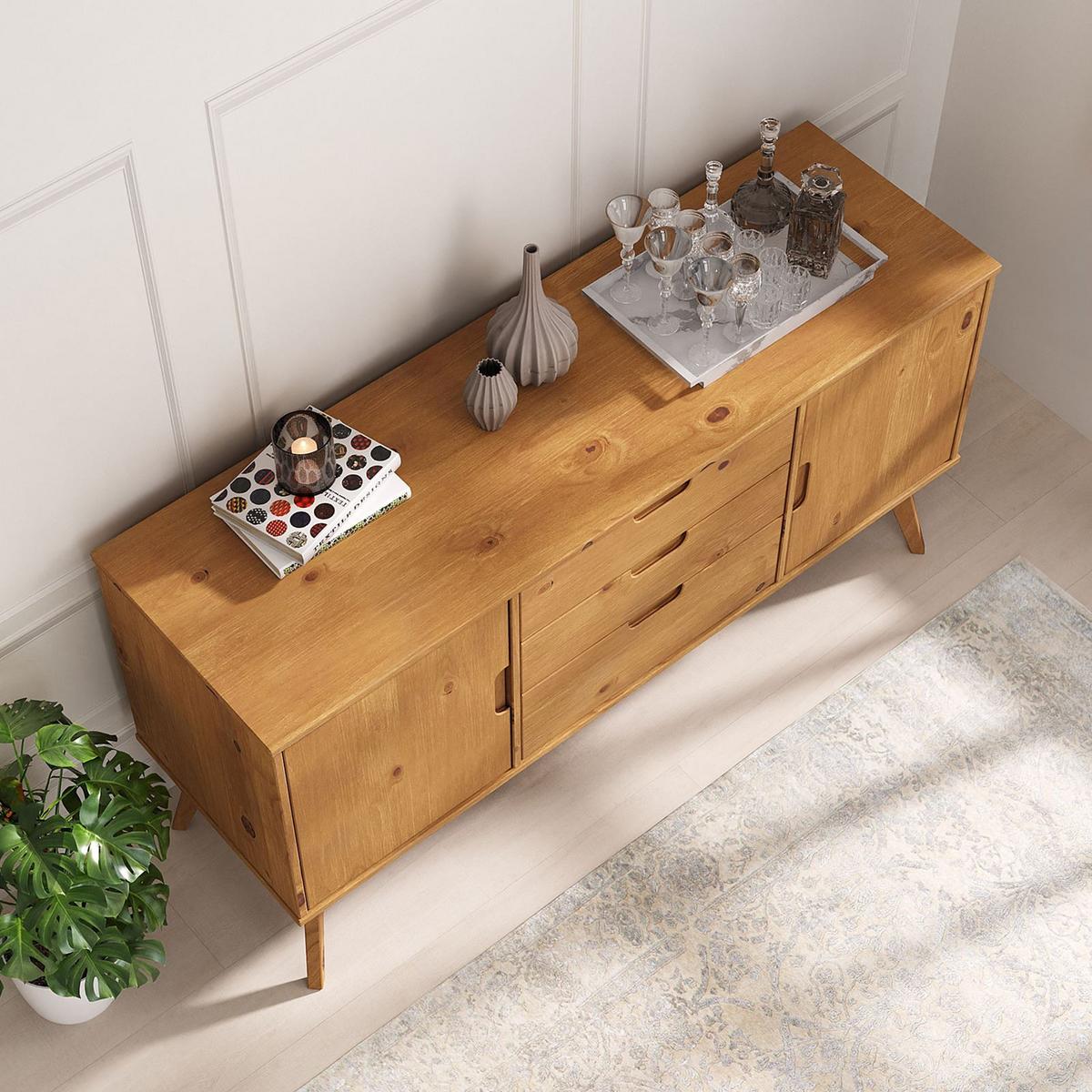 SIDEBOARD TIVOLI braun - Braun, Holz (145/75/45cm) - IDIMEX