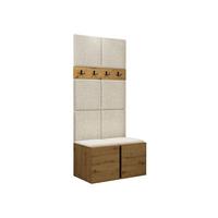 GARDEROBEN-SET Orion IV - Creme/Eiche Artisan, Holzwerkstoff/Kunststoff (84/186/46cm) - MIRJAN24