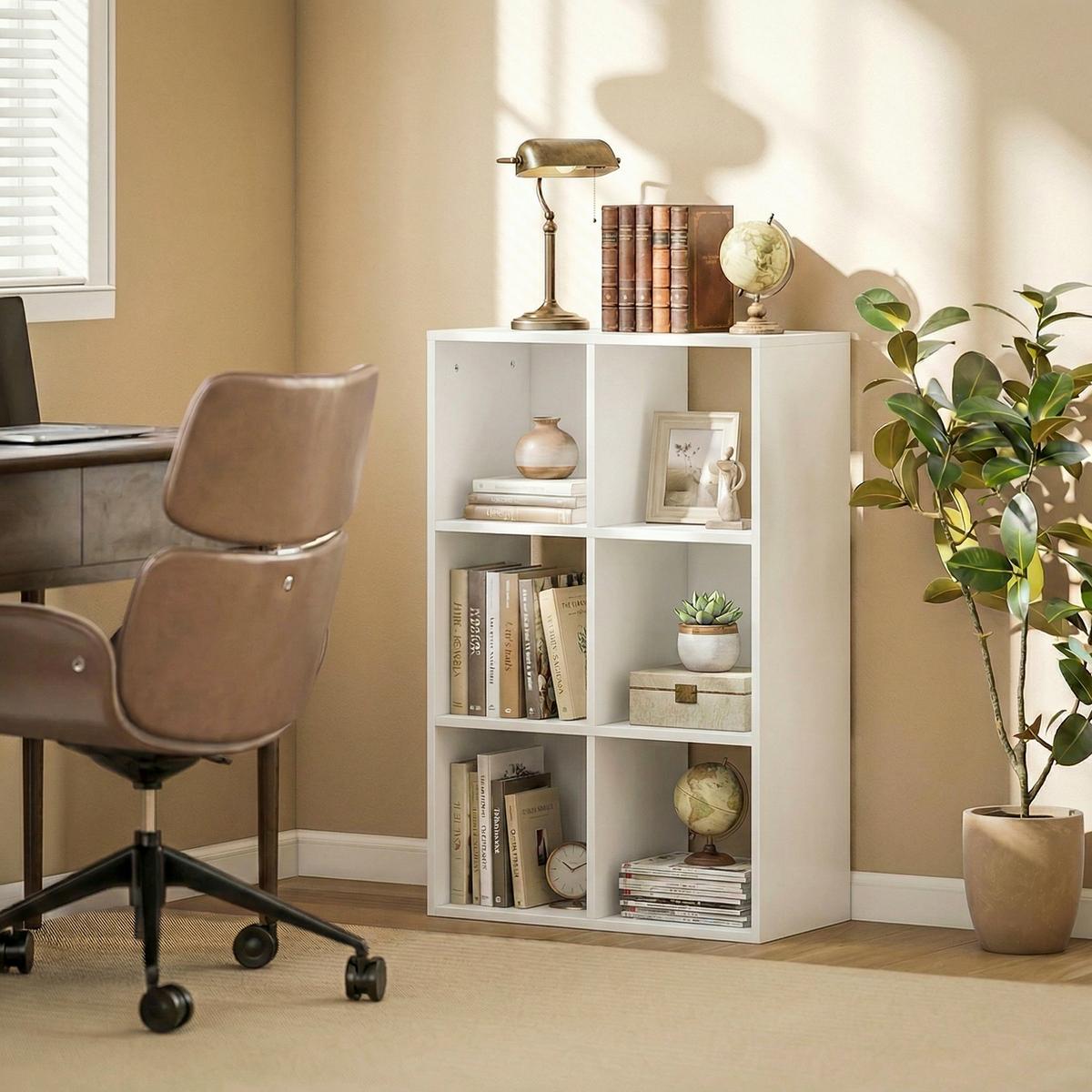 BÜCHERREGAL Spanplatte Weiß - Weiß, Holzwerkstoff (29.5/91.5/61.5cm) - HOMCOM
