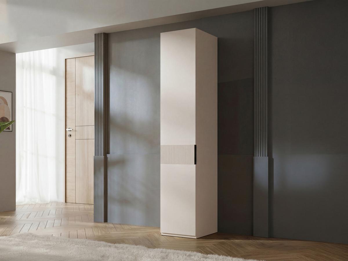 KLEIDERSCHRANK Soreno 45 L-R 1D, Seite: Links - Beige, Holzwerkstoff/Kunststoff (45/237/60cm) - MIRJAN24