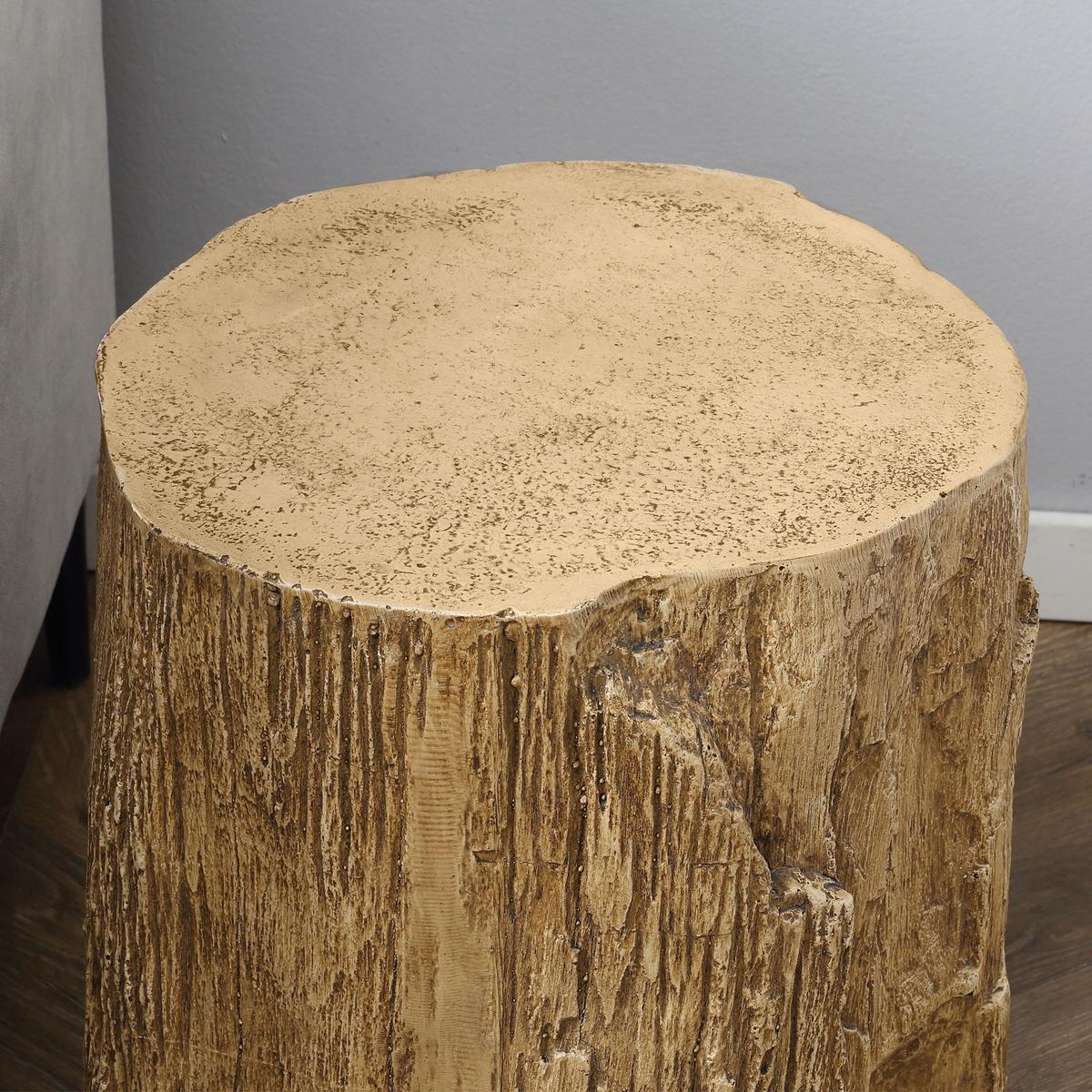BEISTELLTISCH, Erzpulver, Naturholz - Naturfarben, Metall (37/37/43cm) - HOMCOM