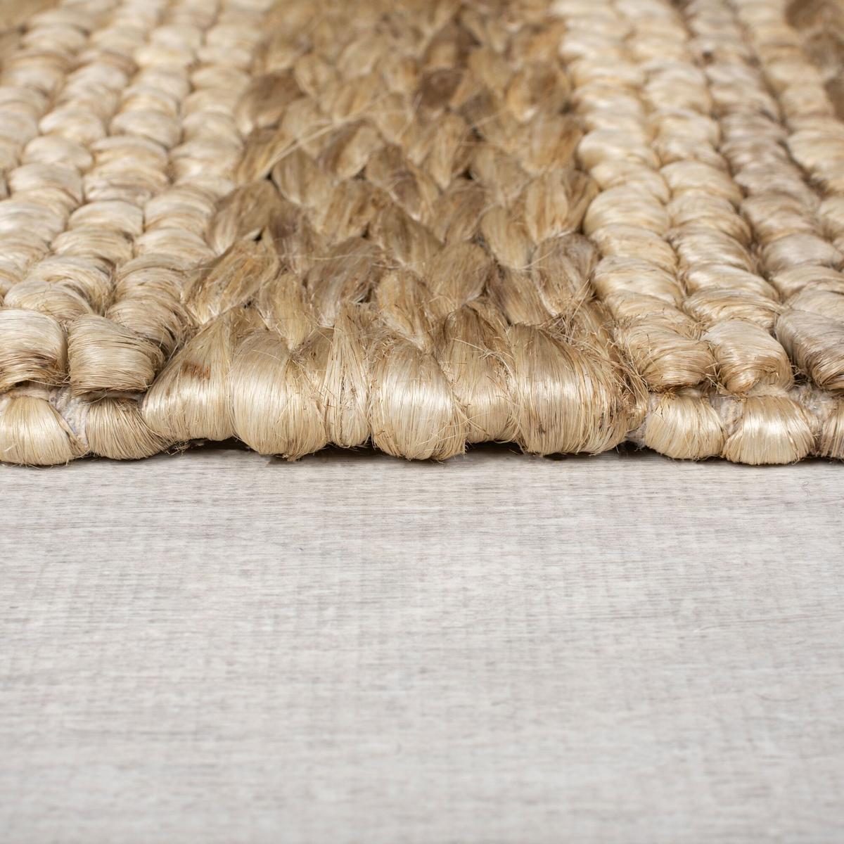 TEPPICH handgewebt CHASE, mit Struktur, aus Kenaf, Natur, 60 x 230 cm - Beige, Textil (230/60cm) - KADIMA DESIGN