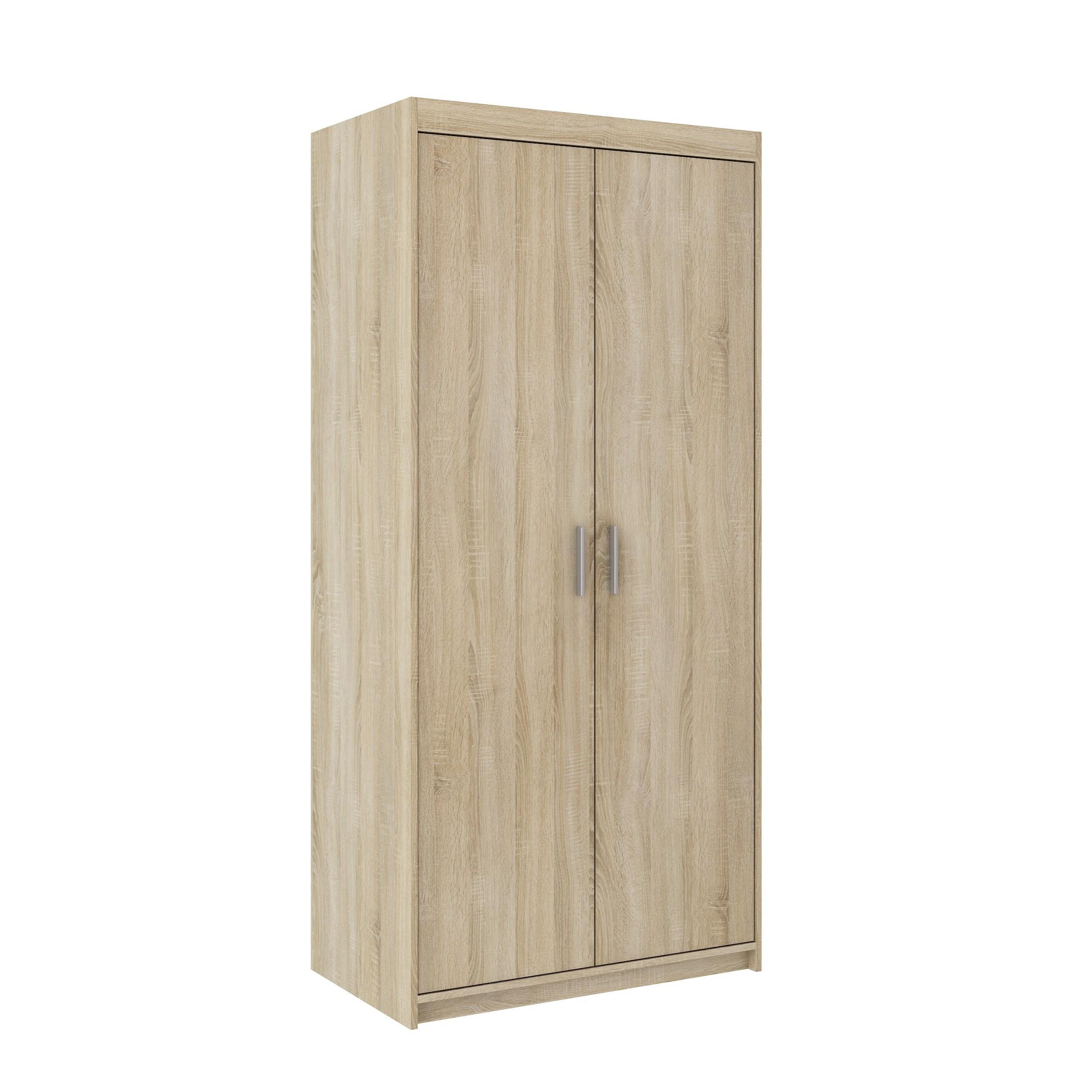 DREHTÜRENSCHRANK ELENORA 89,7/190,5/53cm 2-türig Sonoma Eiche - Sonoma Eiche, Holzwerkstoff (89.7/190.5/53cm) - MASSENO