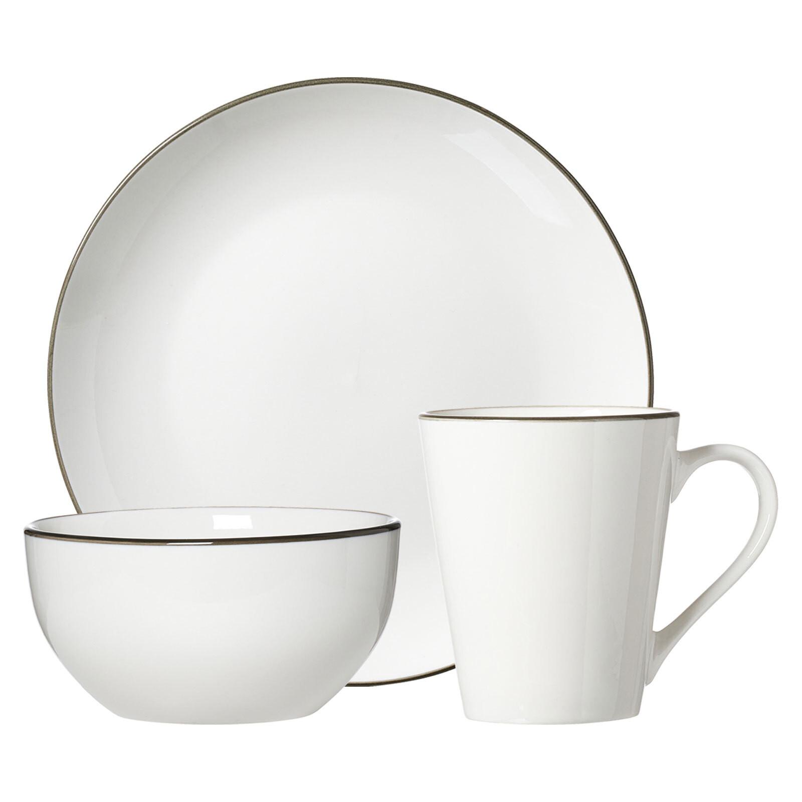 FRÜHSTÜCKS-SET Adela grau 18-tlg. - Grau, Keramik (2/2/2cm) - Ritzenhoff Breker