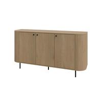 KOMMODE BOLLA 164,6/85,4/42,3cm mit Schubladen 3 Türen Eichefarben - Eichefarben, Holzwerkstoff (164.6/85.4/42.3cm) - MASSENO