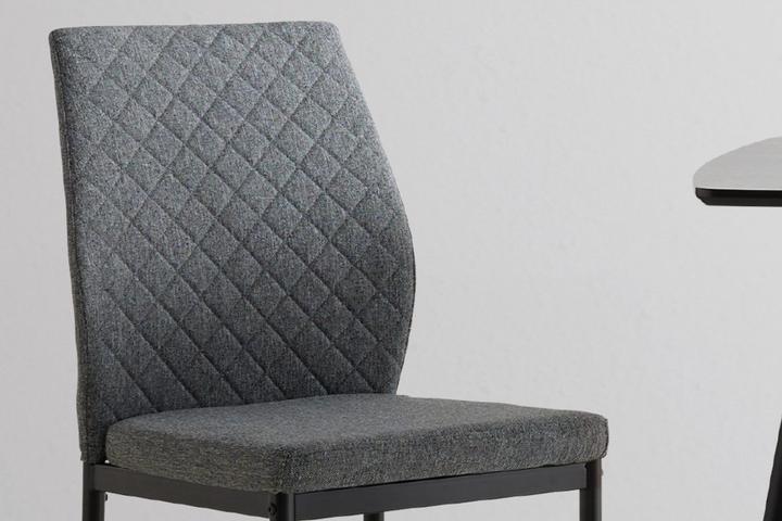 Stuhl Grau Bezug Mikrofaser Innenleben Schaumstoff