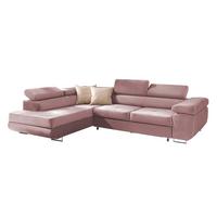 ECKSOFA Wilson 4 Sitzplätze Rose - Rosa, Textil (271/201cm) - Petits-meubles