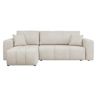 ECKSOFA Furyn Boucle - Schwarz/Naturfarben, Holzwerkstoff/Kunststoff (244/145cm) - MIRJAN24