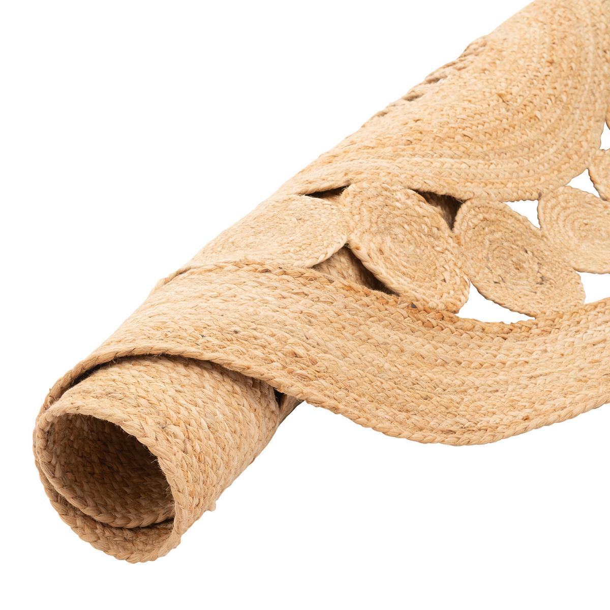 NATURFASER TEPPICH JUTE SALSA MODERN RUND - Beige, Textil (100/100cm) - Pergamon