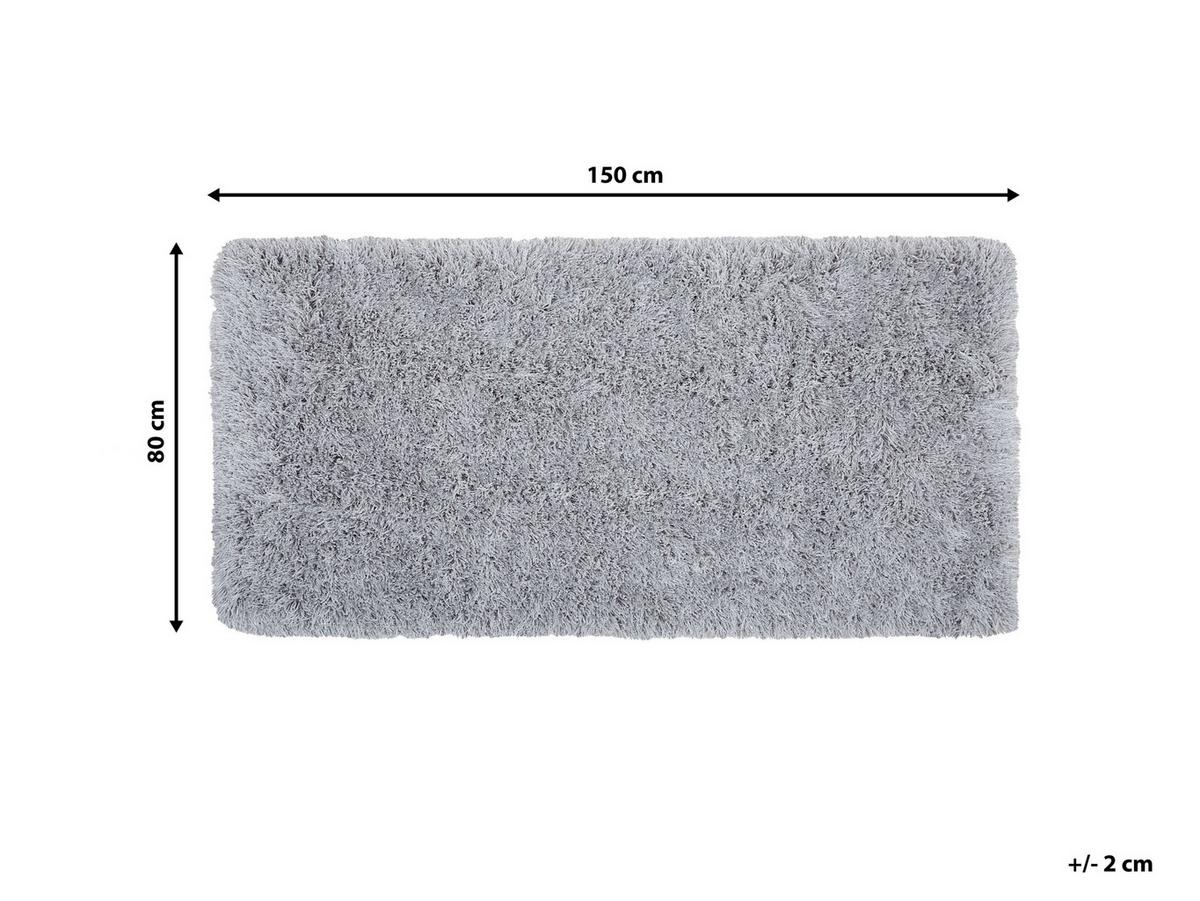 SHAGGY-TEPPICH Cide 150/80 cm - Grau, Kunststoff (80/150cm) - Beliani