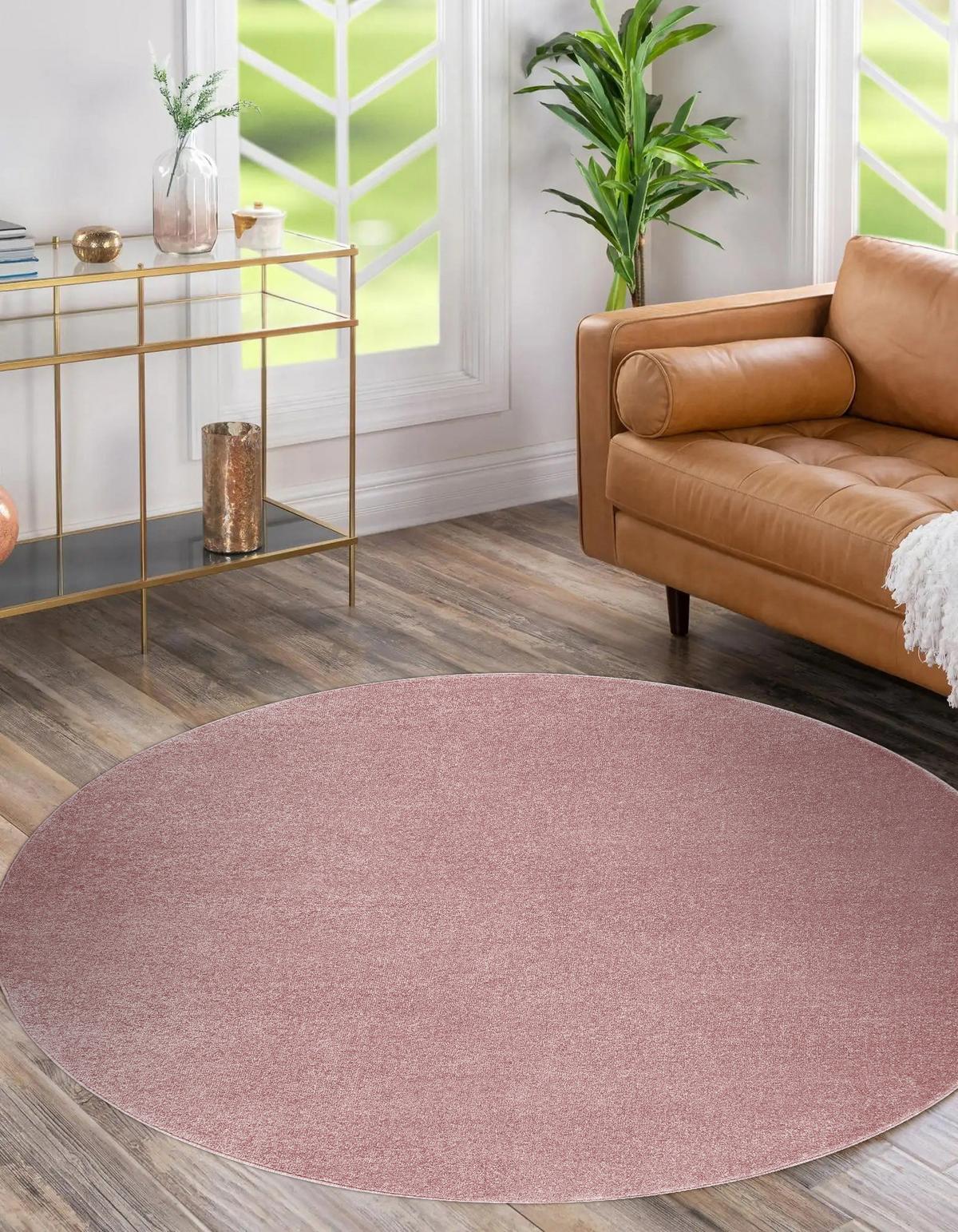 TEPPICH Softy 120 cm - Pink, Textil (120/120cm) - rugsX