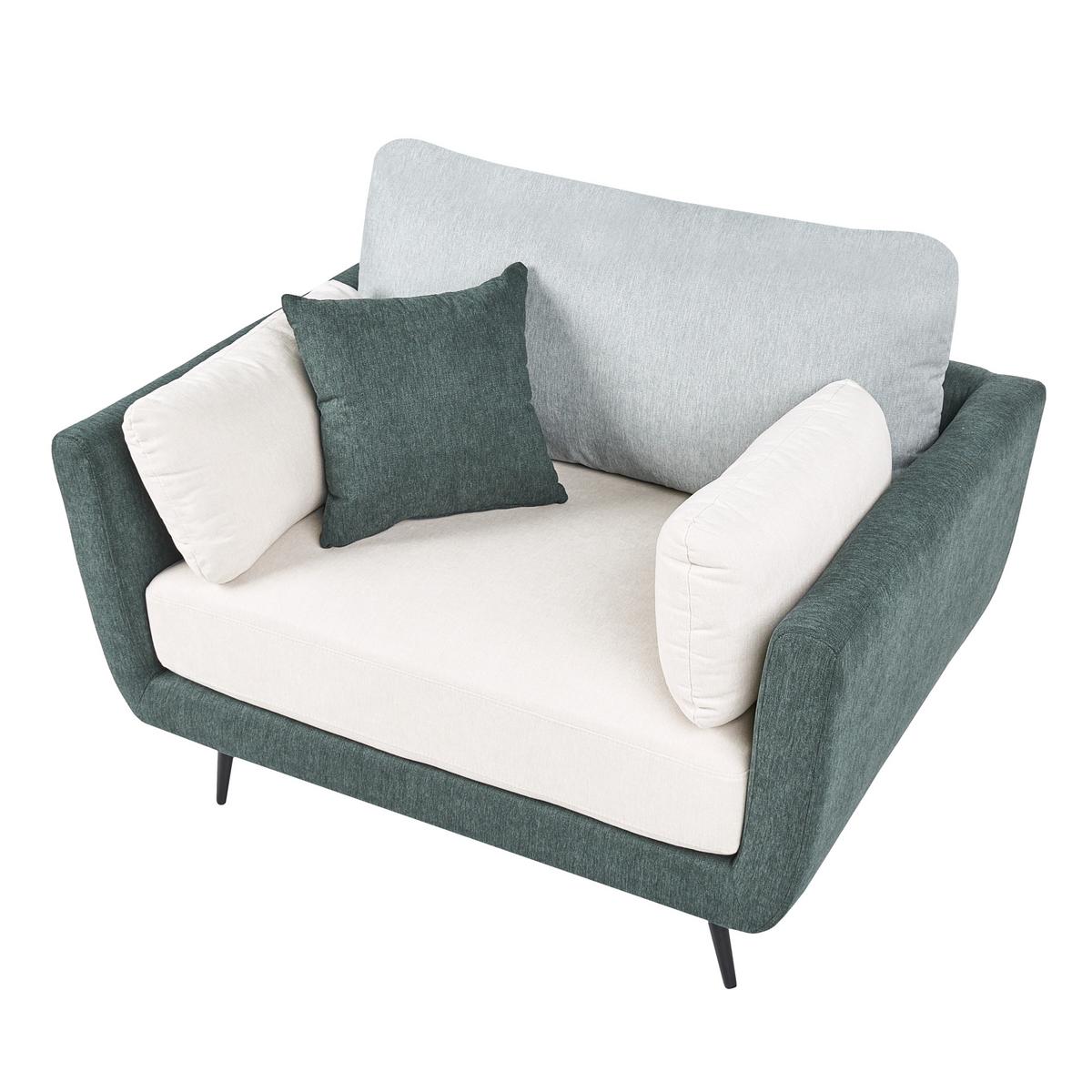 SESSEL Stoff Grün Bolga - Grün, Textil (119/89/83cm) - Beliani
