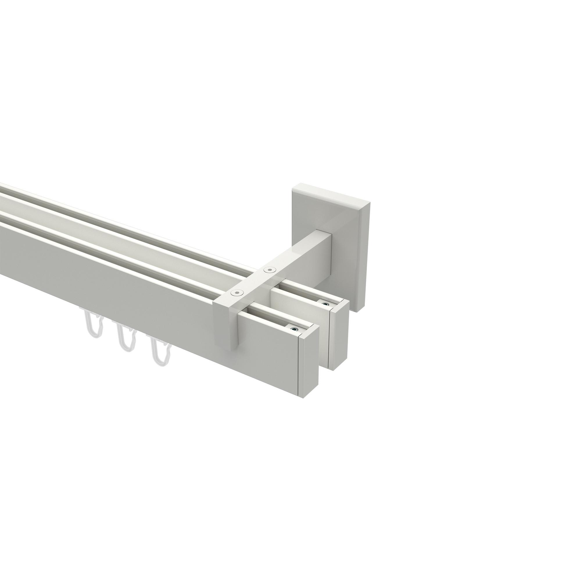 GARDINENSTANGE INNENLAUF Smartline Paxo 540 cm (geteilt in 3 x 180 cm), 2-läufig, 14x35 mm Weiß - Weiß, Metall (540cm) - INTERDECO