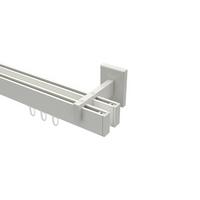 GARDINENSTANGE INNENLAUF Smartline Paxo 540 cm (geteilt in 3 x 180 cm), 2-läufig, 14x35 mm Weiß - Weiß, Metall (540cm) - INTERDECO