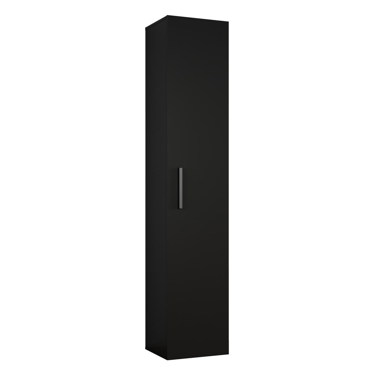 GARDEROBENSCHRANK MODULO 120,6/204/40 cm Modern Garderobe-Set Schwarz - Schwarz/Grau, Holzwerkstoff (120.6/204/40cm) - MASSENO