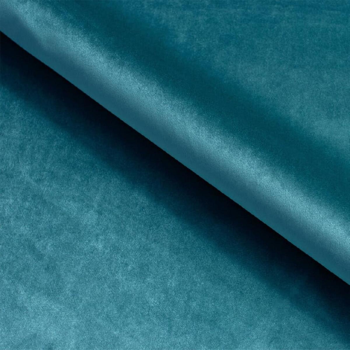 POLSTERBETT LUX Tokio mit Kopfteil, 140 x 200 cm, Doppelbett mit Lattenrost aus Holz, Velourstoff Dunkelblau, Füße in Farbe: Braun - Dunkelblau, Holz/Textil (140/200cm) - Alpi-Möbel