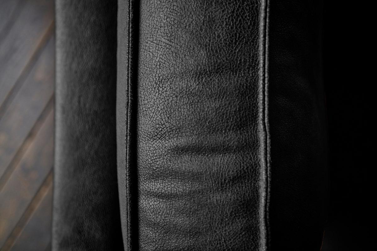 ECKSOFA VILNIUS Schwarz Lederfaserstoff - Schwarz, Leder/Metall (290/217cm) - KAWOLA
