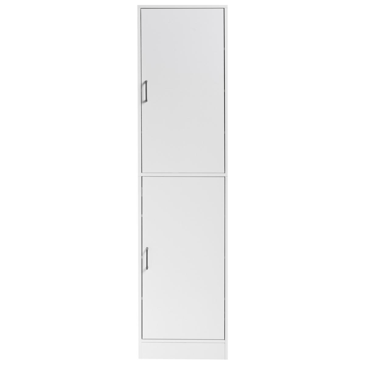 SCHUHSCHRANK Weiß Canberra - Weiß, Holzwerkstoff (43/170/40cm) - Beliani