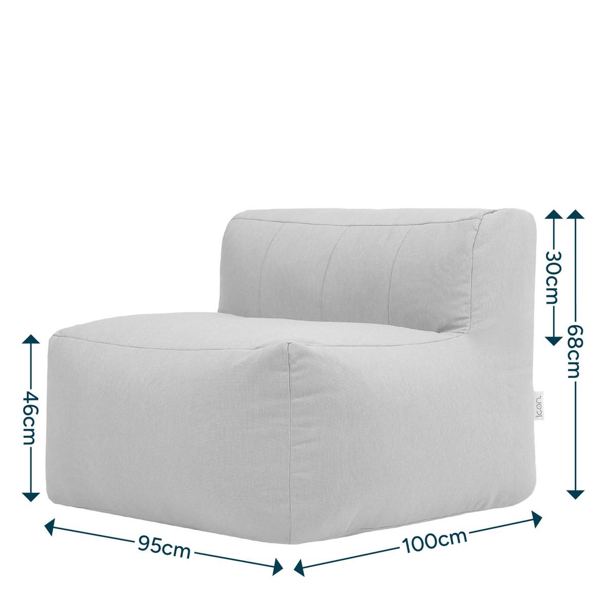 SITZSACK-SOFA Sessel - Beige, Textil (95/68/100cm) - icon