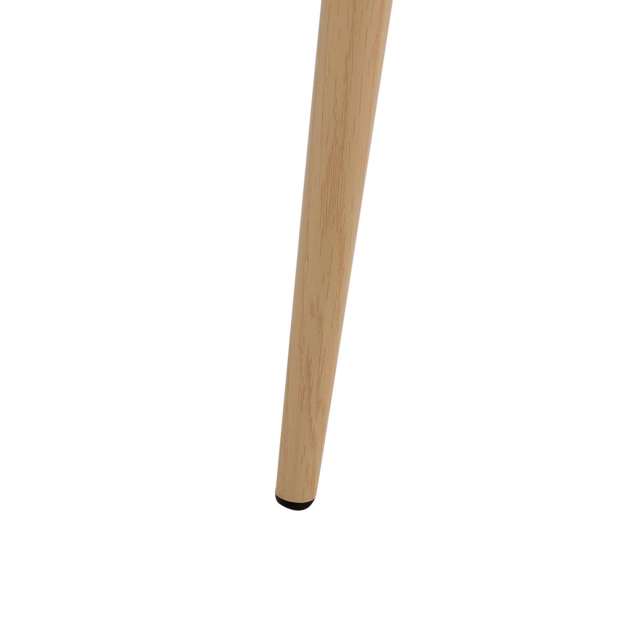 ESSZIMMERSTUHL 4er Set Weiß Kleve - Hellbraun/Weiß, Kunststoff (49/82/57cm) - Beliani