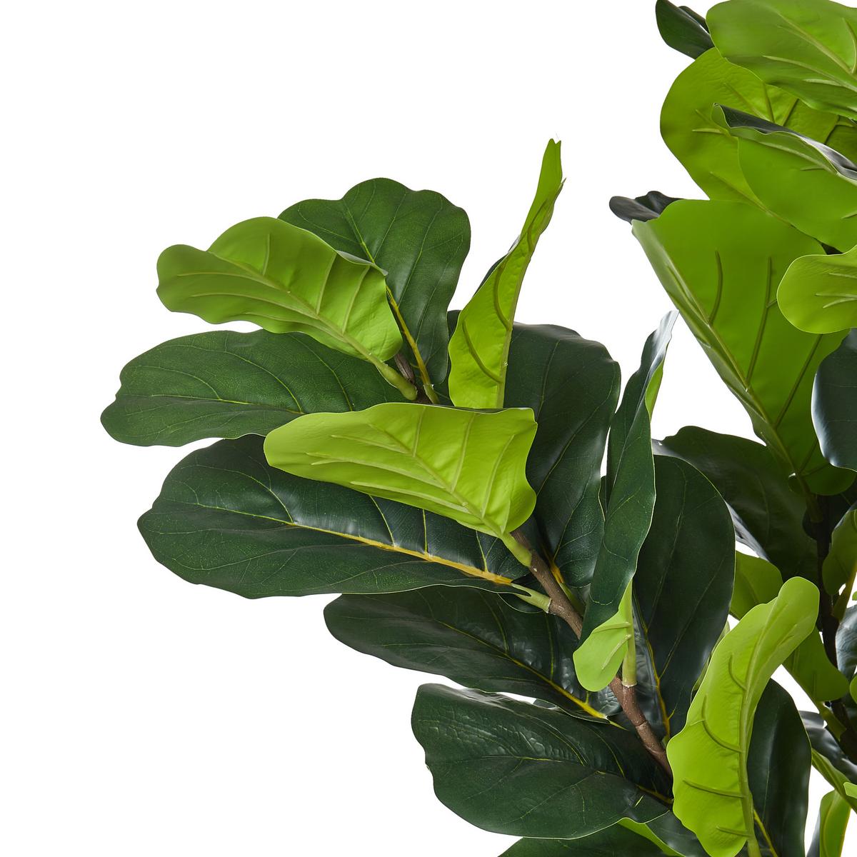 KUNSTPFLANZE im Blumentopf 162 cm Grün/Schwarz Fig Tree - Schwarz/Grün, Kunststoff (162cm) - Beliani