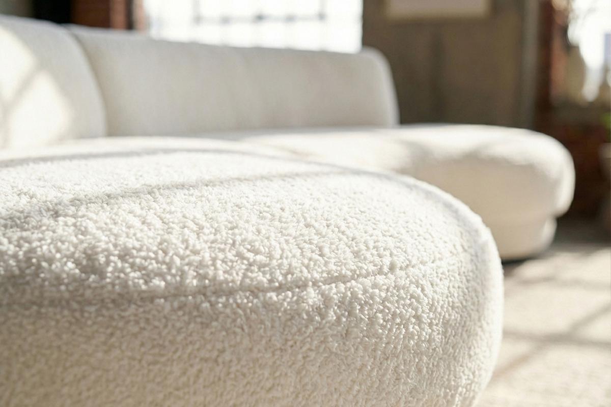 BIG SOFA PADANA Weiß Flachgewebe - Schwarz/Weiß, Kunststoff/Textil (410/86/166cm) - KAWOLA